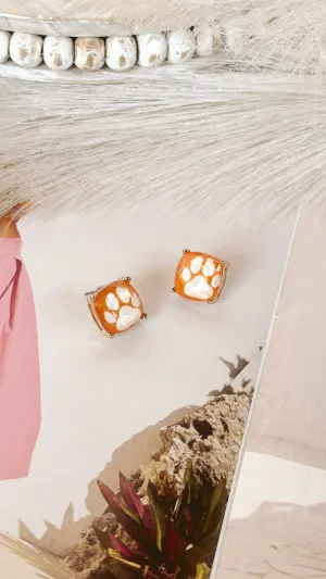 The Clemson Paw Stud Earrings