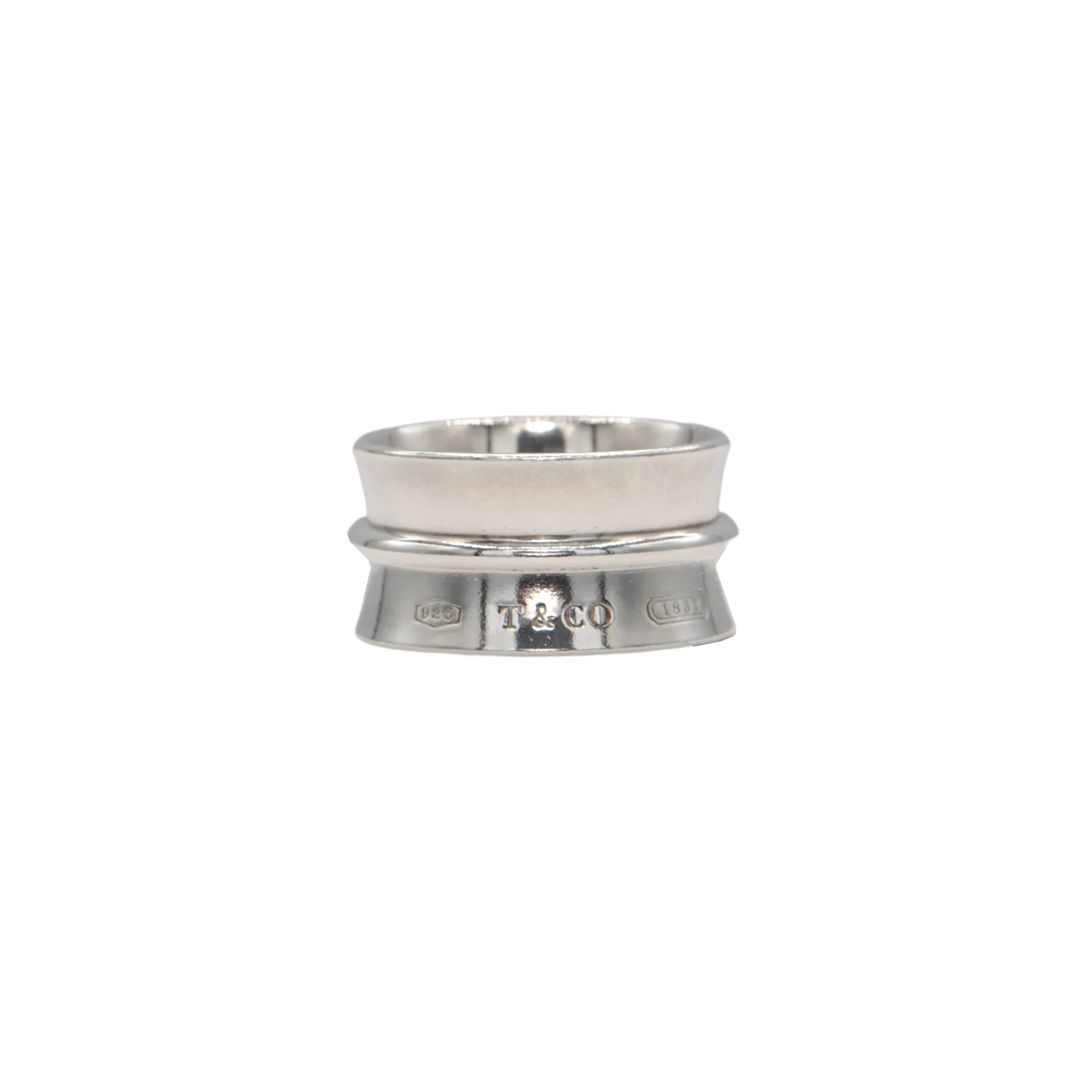 Tiffany & Co. '1837' Concave Belt Sterling Silver Ring