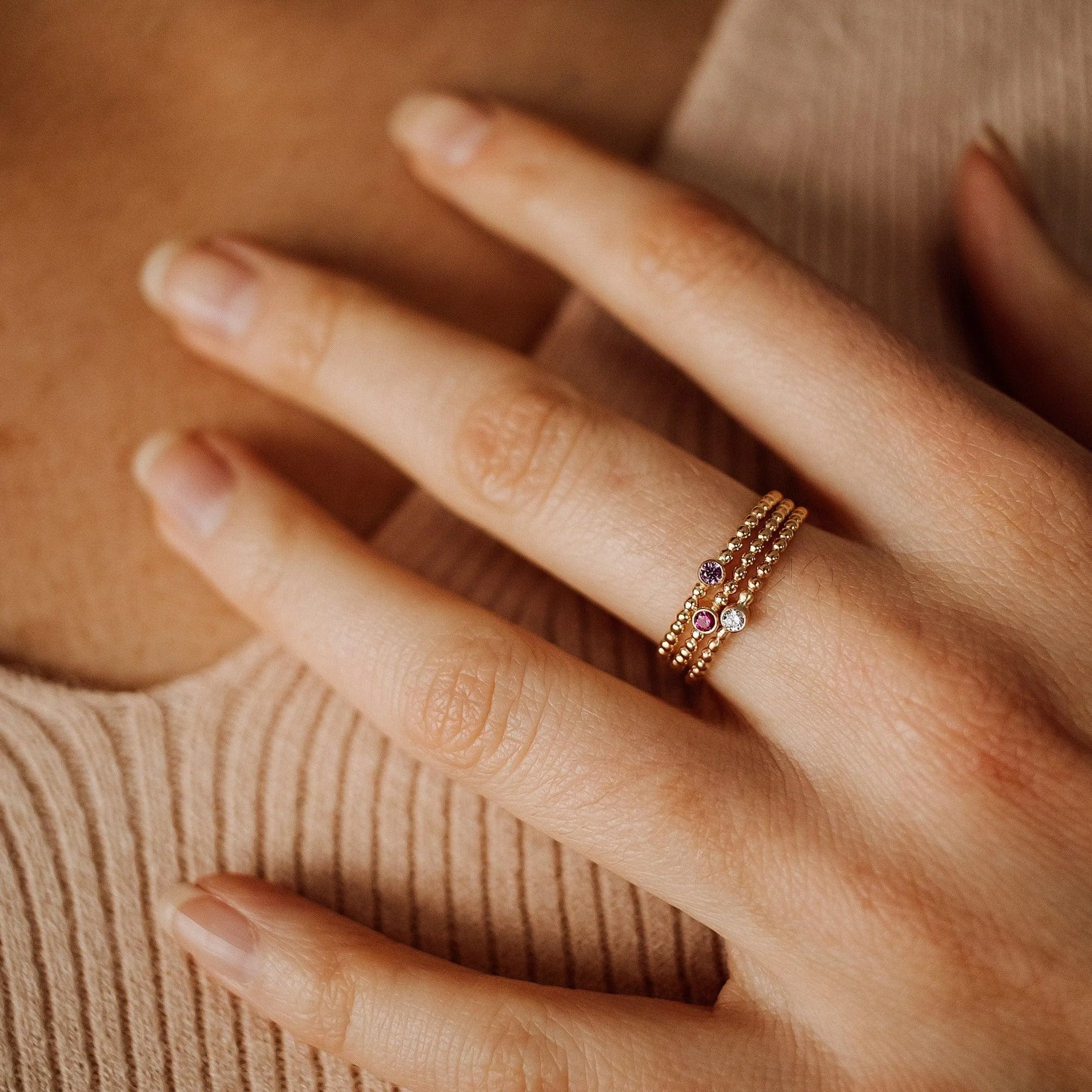 Tiny Mia Birthstone Ring