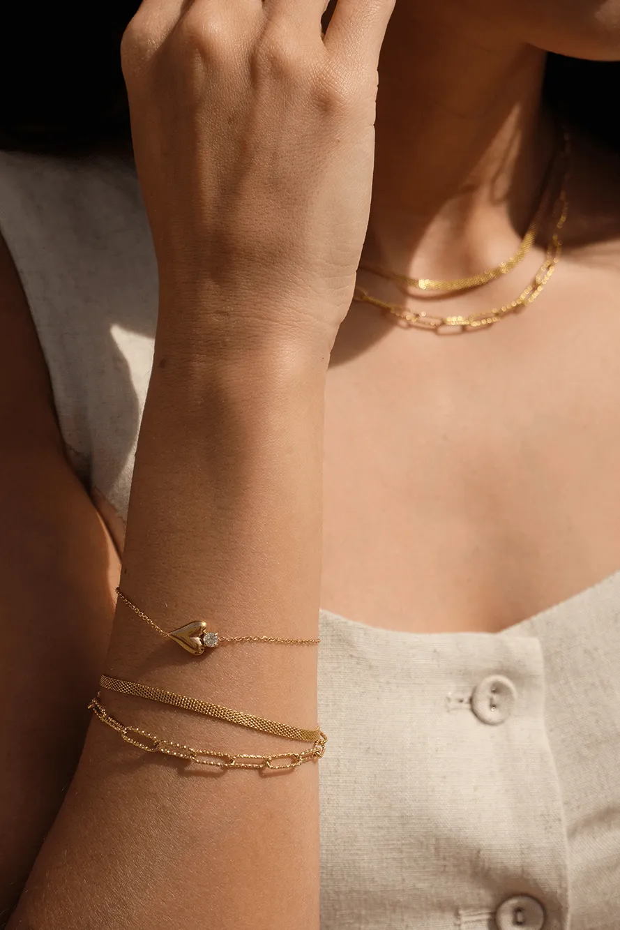 Vibes | Modern Loop Clasp Bracelet | 18K Gold-Plated