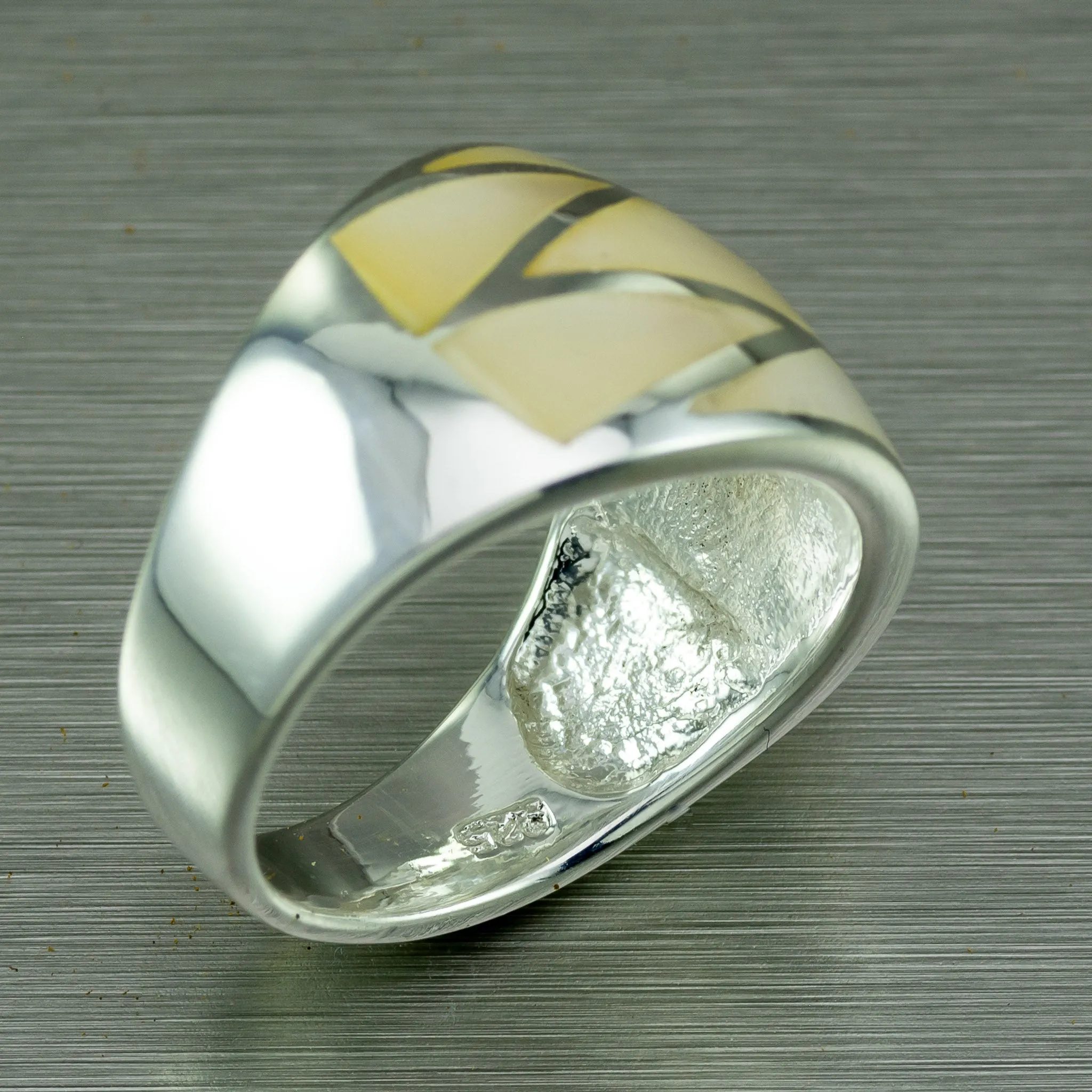 White Mother-of-Pearl Sterling Silver Ring