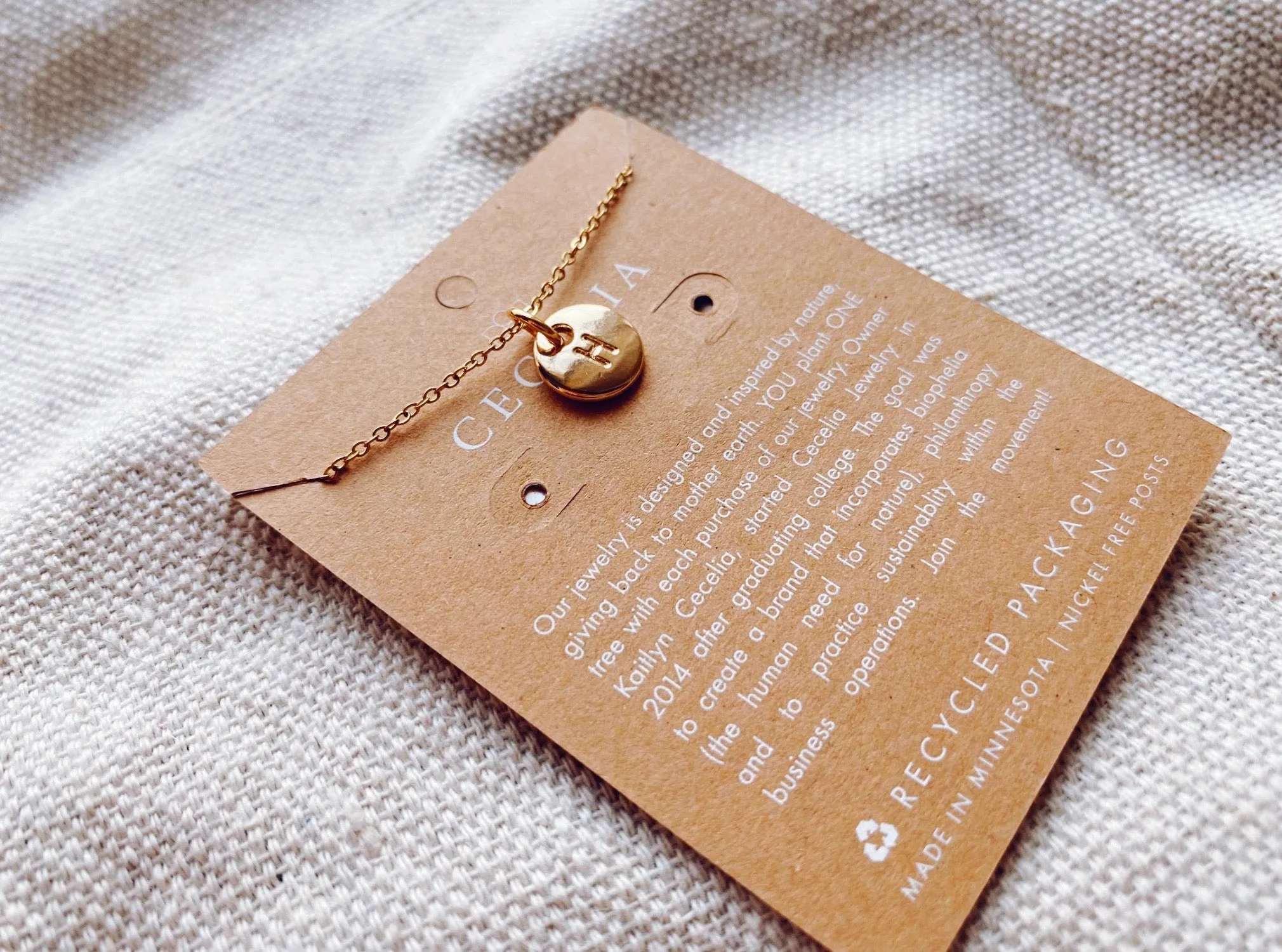 Written In Gold Initial Charm Necklace