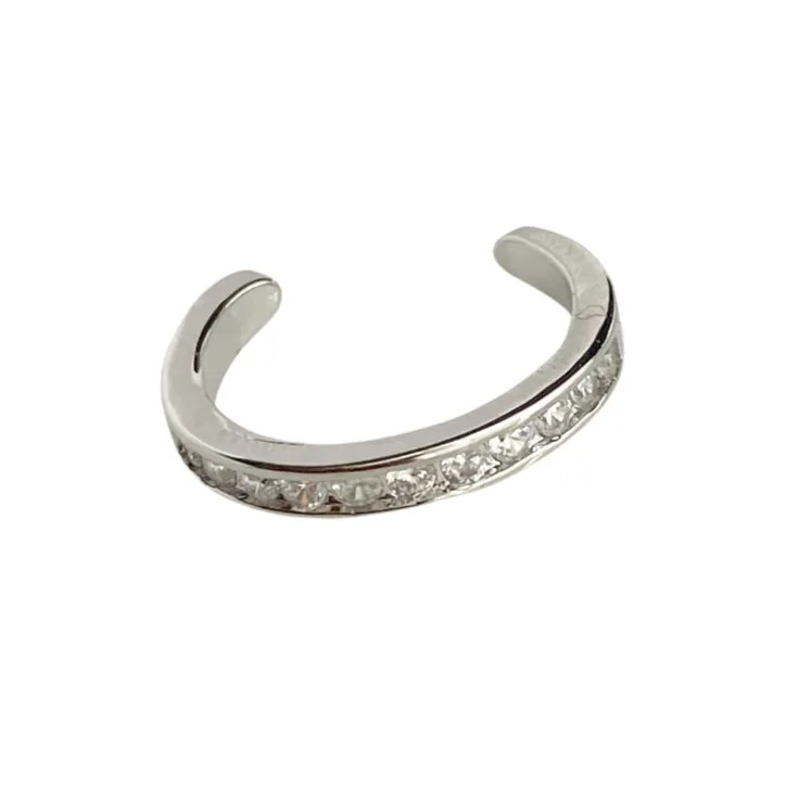 Zirconia Silver Toe Ring